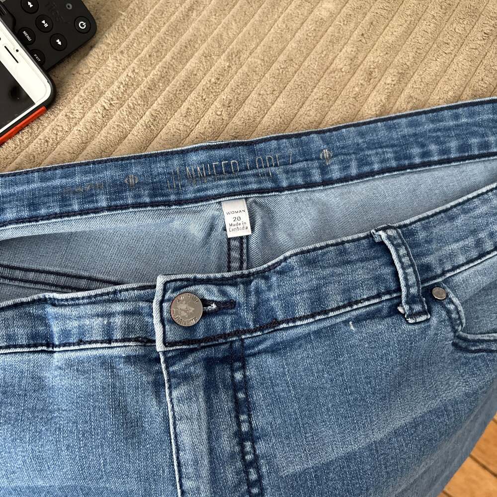 Jennifer Lopez Women's Size 20 Mid-Rise Blue Denim Jeans